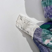 J.PRESS ジェイプレス GOLF CLUB ゴルフ ストライプ ゴルフ柄 天竺 長袖 ポロシャツ M/青紫系×グリーン メンズ スポーツ