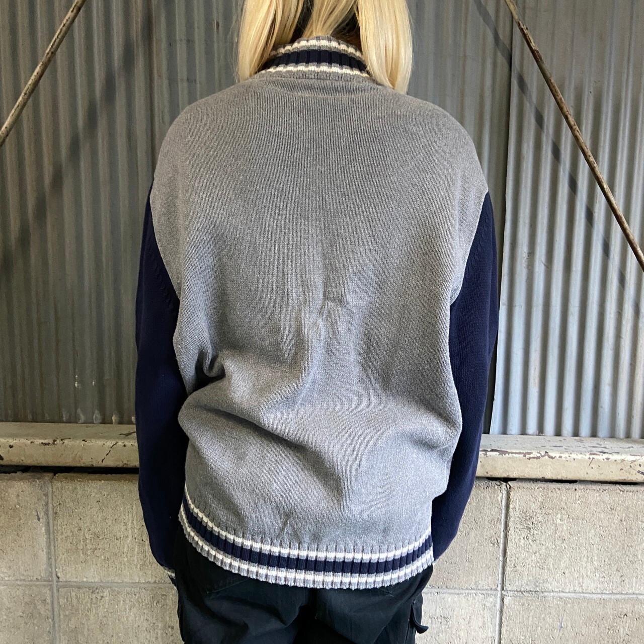 LACOSTE ラコステ コットンニット ジャケット メンズL相当 古着 
