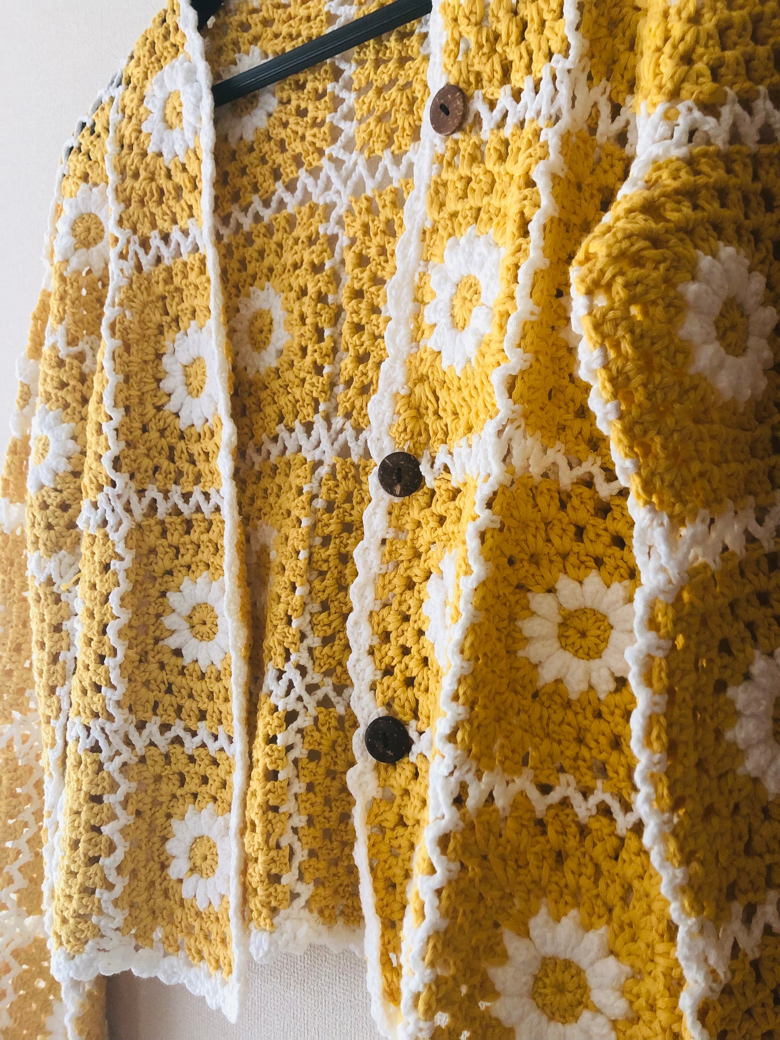 極美品✨ミッソーニ　　幾何学柄　切り替えサマーニットカーディガン　イエローM 極美品✨ミッソーニ 幾何学柄 切り替えサマーニットカーディガン