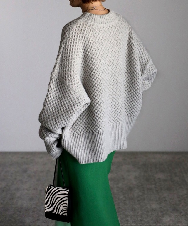 ハニカムニットプルオーバー