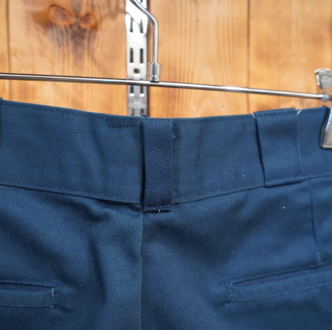 90s usa製 dickies チノパン W31/ディッキーズ ワークパンツ ネイビー