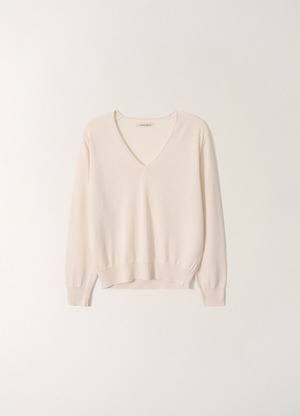 [NOTHING WRITTEN] Ciao v-neck pullover (White, W) 正規品 韓国ブランド 韓国通販 韓国代行 韓国ファッション ナッシングリトゥン 日本 店舗