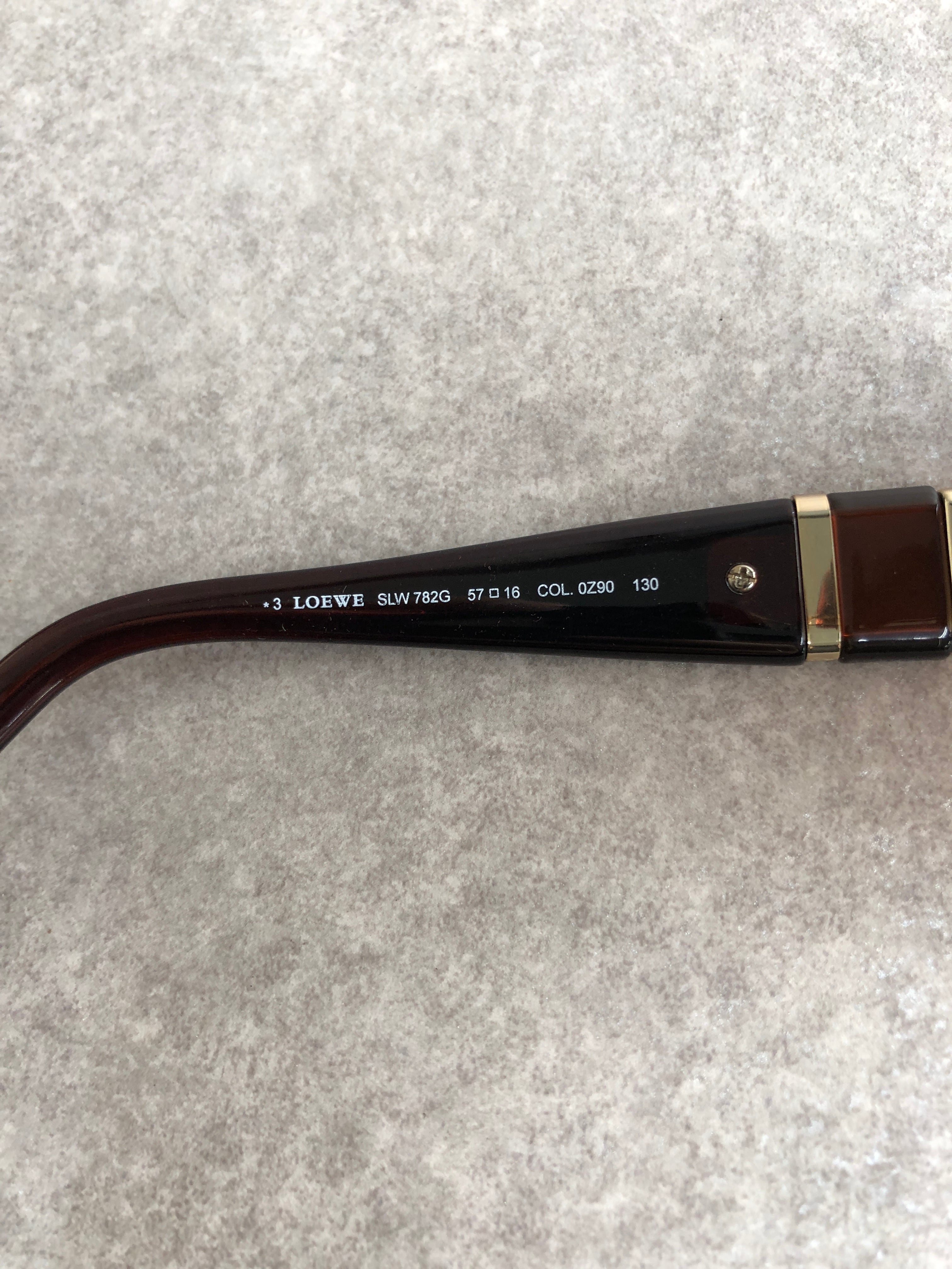 LOEWE ロエベ サングラス ブラウン ロゴ SLW782G vintage ヴィンテージ