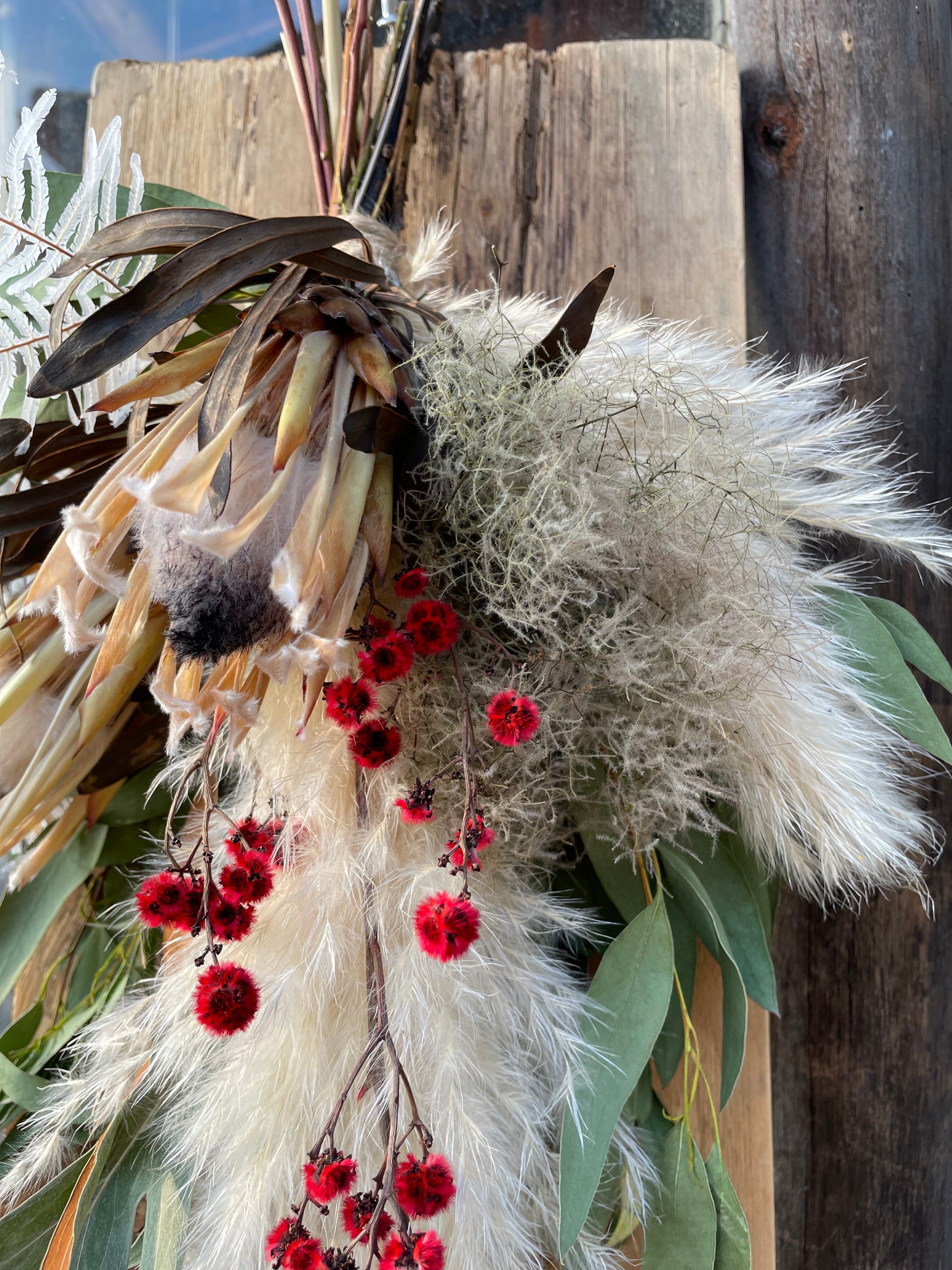 ドライフラワースワッグb | ナチュラル、アンティークのドライフラワー