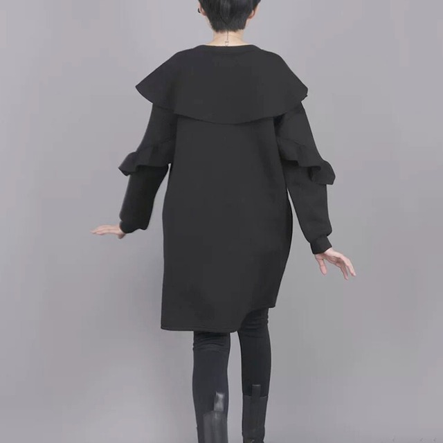 Layered ruffle sleeve top C1388