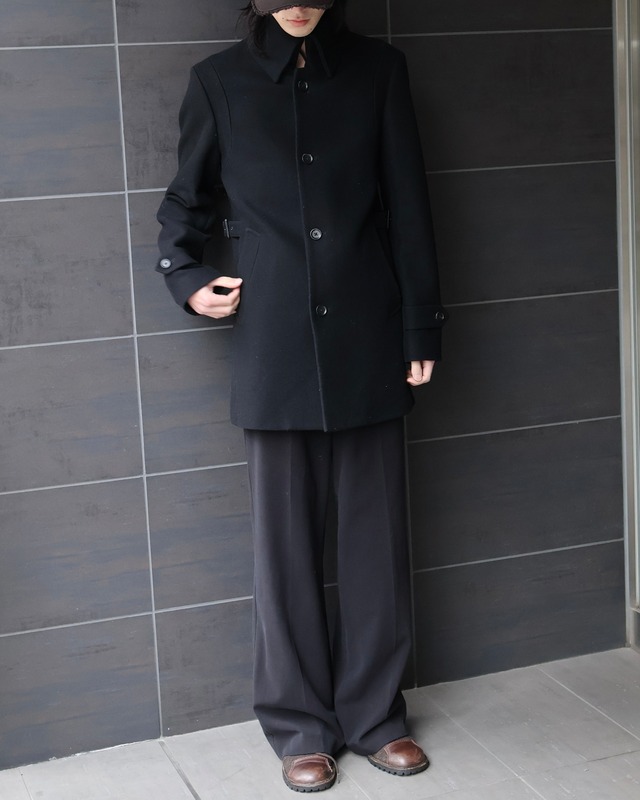 Standing collar wool jacket