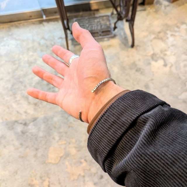Ericka Nicolas Begay シルバーバングル Silver Bangle HM2 | C
