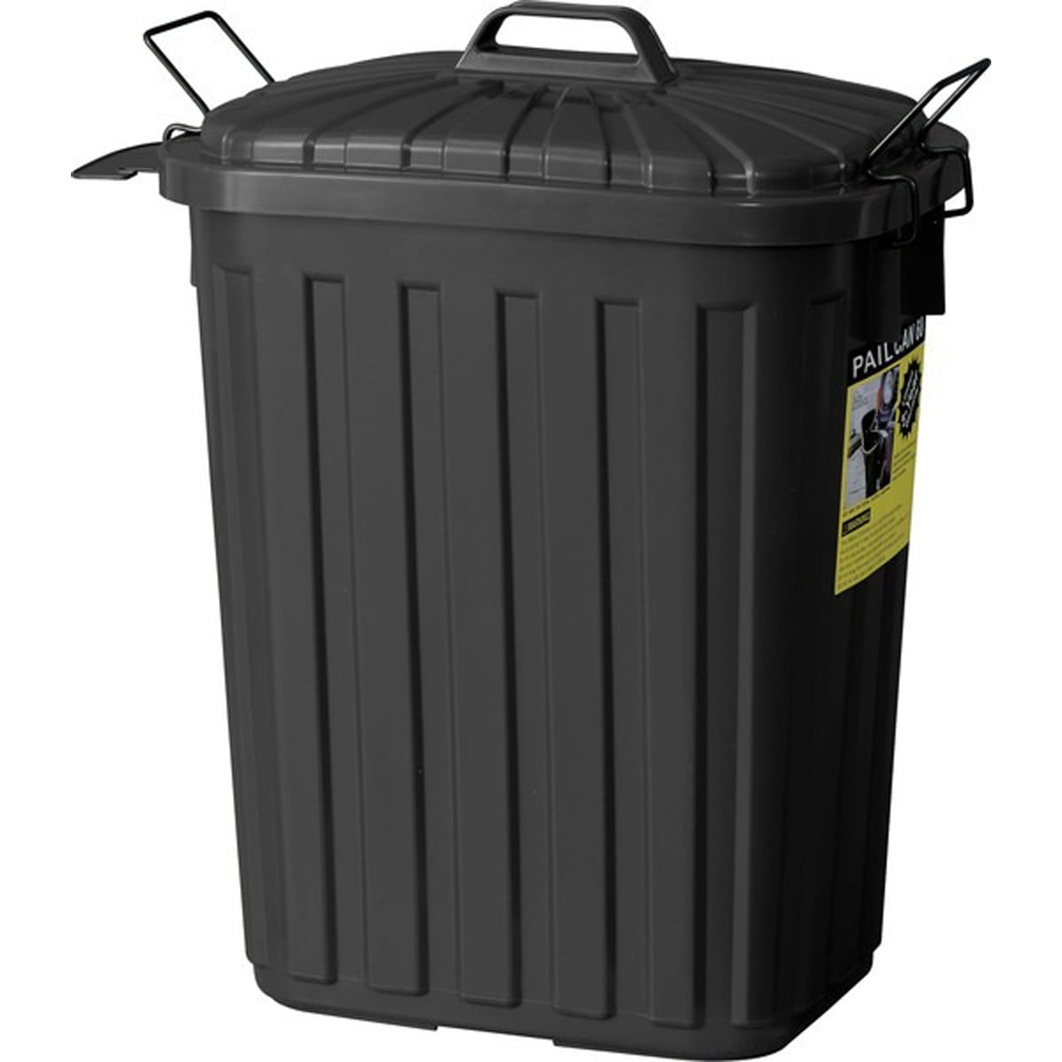 ペールカン 60L LFS-937BK LFS-937GR LFS-937GY LFS-937BE ゴミ箱 フタ付 おしゃれ ガレージ 屋外用 キッチンペール くず入れ 分別 国産 ショック吸収 柔軟性 取っ手付 ブラック グレー グリーン ベージュ