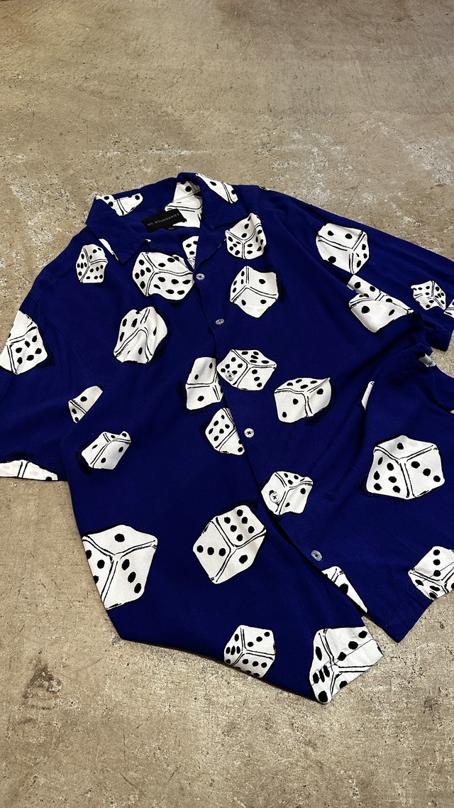 NO BOUNDARIES S/S RAYON SHIRT DICE柄
