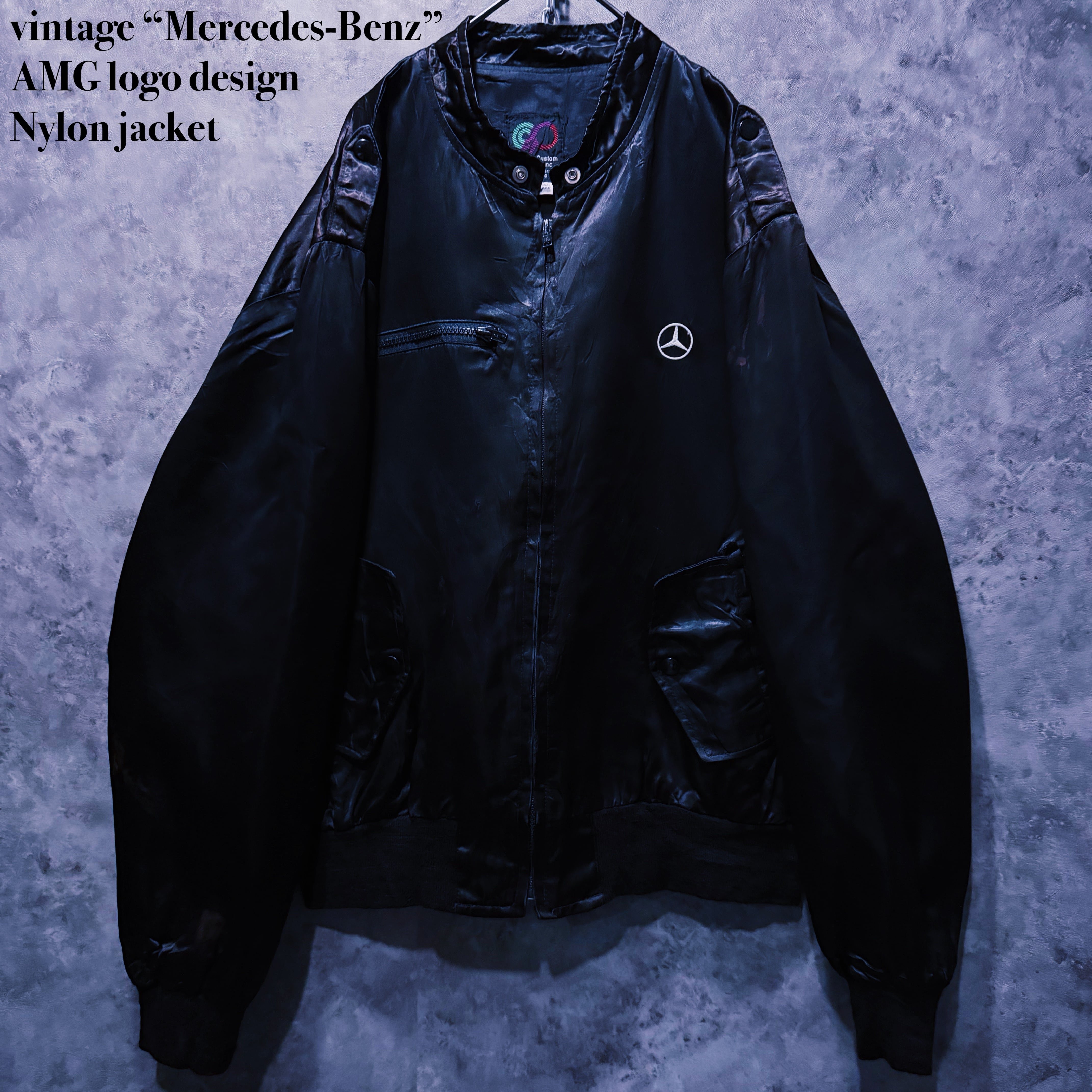 【doppio】vintage “Mercedes-Benz” AMG logo design Nylon jacket