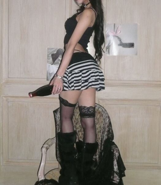 Angel number 555] stripe cancan skirt (2 color) 正規品 韓国