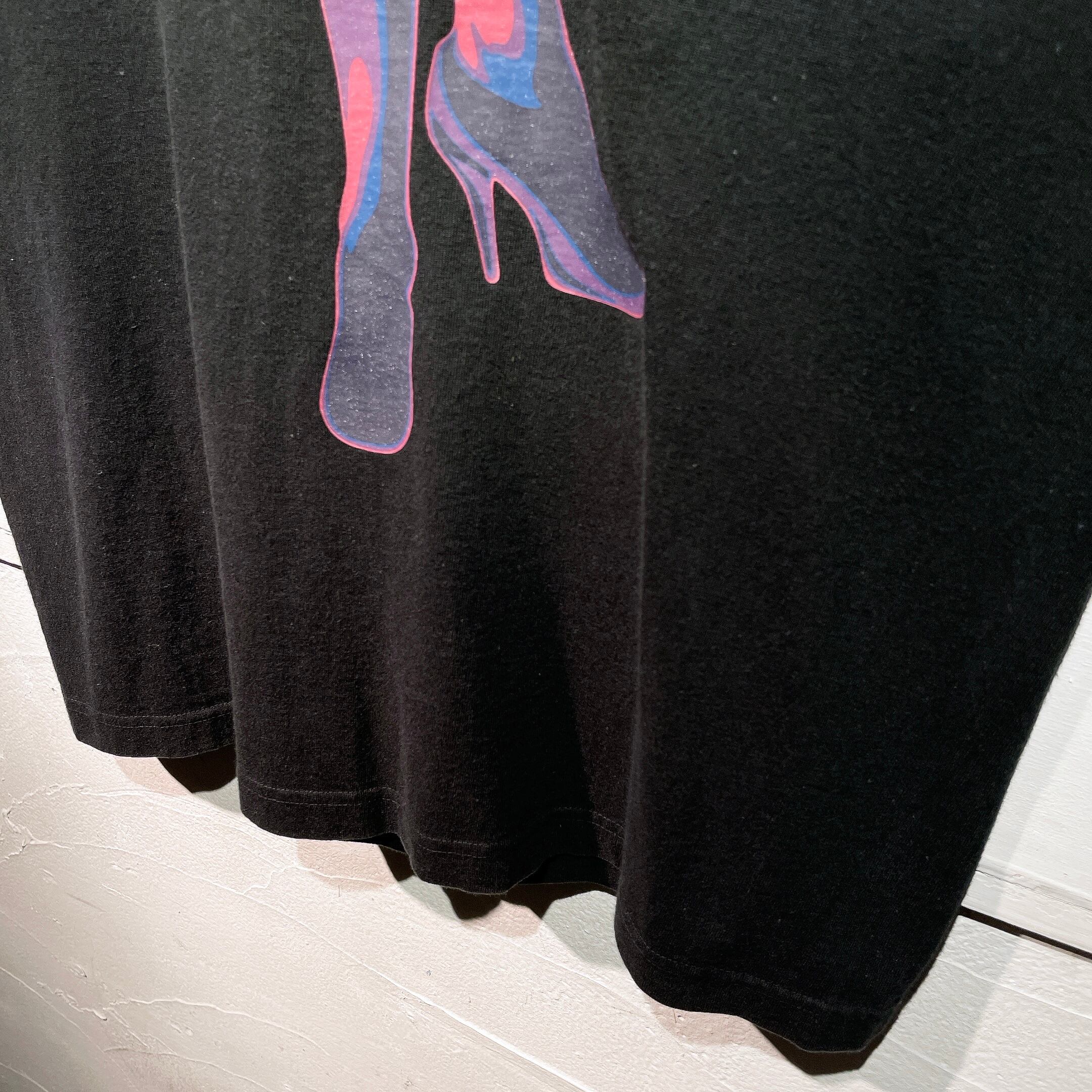 ” Back channel ” sexy girl printed black cotton Tee