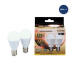 【2セット】アイリスオーヤマ LED電球 全方向 E17 40型相当 2個セット 電球色 LDA4L-G-E17/W-4T52P