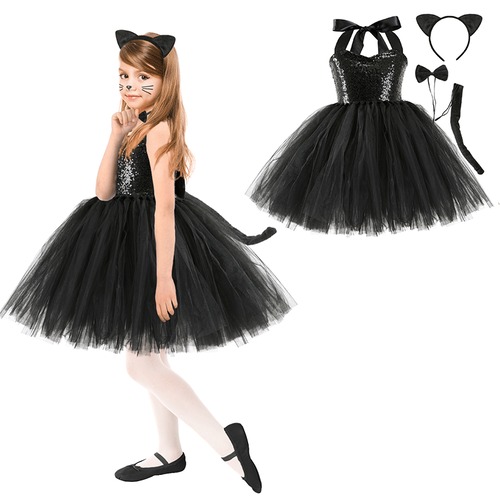 [即納90-100cm]Black Cat Tutu Dress Set