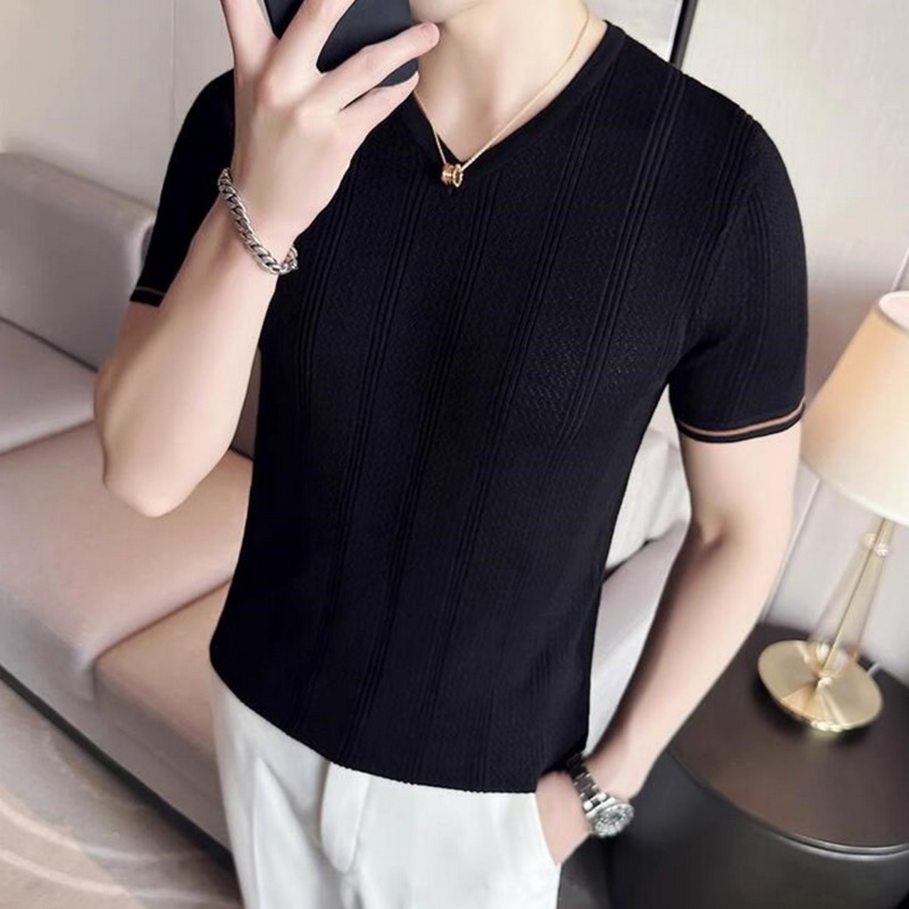 high end business slim tops 00127