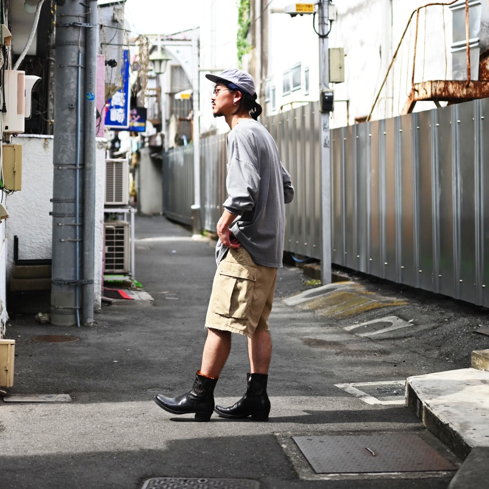BOWWOW(バウワウ）US ARMY MOUNTAIN TROOPER SHORTS AGED、アナクロT