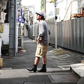 BOWWOW(バウワウ）US ARMY MOUNTAIN TROOPER SHORTS AGED、アナクロTシャツコーディネート