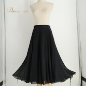 社交ダンス 衣装 Dance Fashion CORE スカート レッスンウェア ブラック系 黒 無地 シンプル チュール 透け感 シースルー ふんわり 軽やか 華やか かわいい おしゃれ 上品 大人っぽい ダンス 練習 レッスン ダンス衣装 練習着 社交ダンス衣装