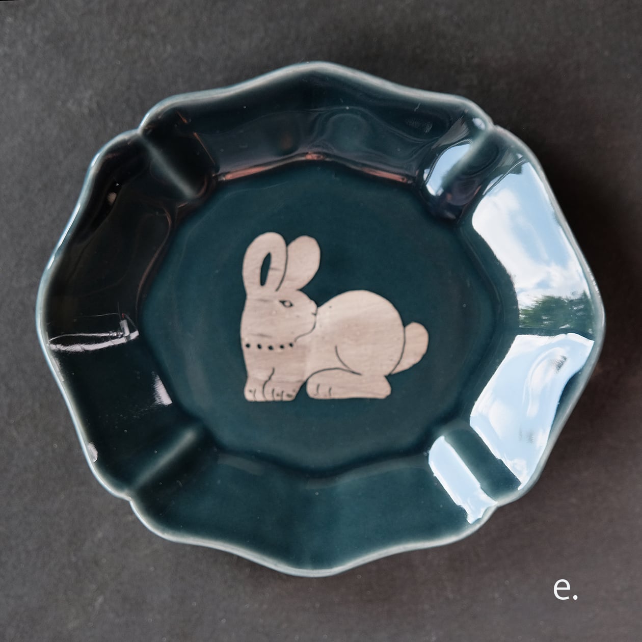 陶芸作家 吉川千香子 皿 プレート うさぎ
