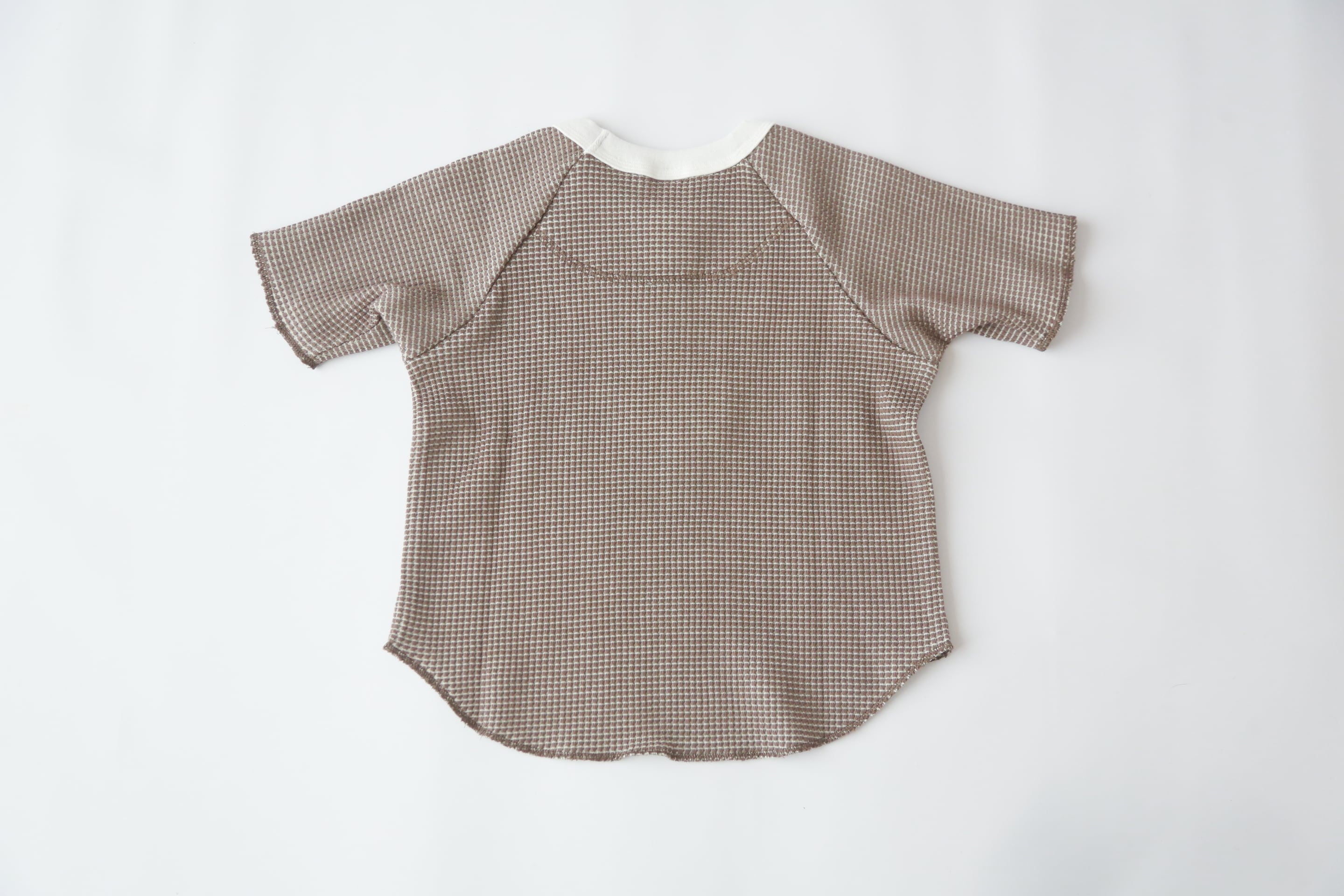 MOUN TEN. マウンテン organic big shirts 140cm MOUN TEN.(マウンテン)/ bicolor waffle T / brown x ecru