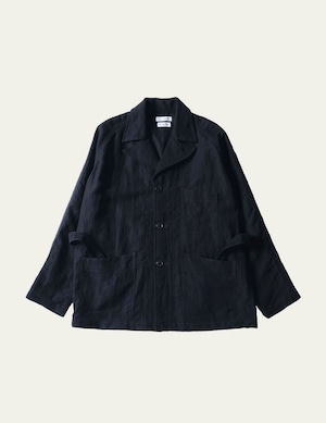 FUJITO Wrap Jacket 'Obi' Dark Navy,Dark Brown