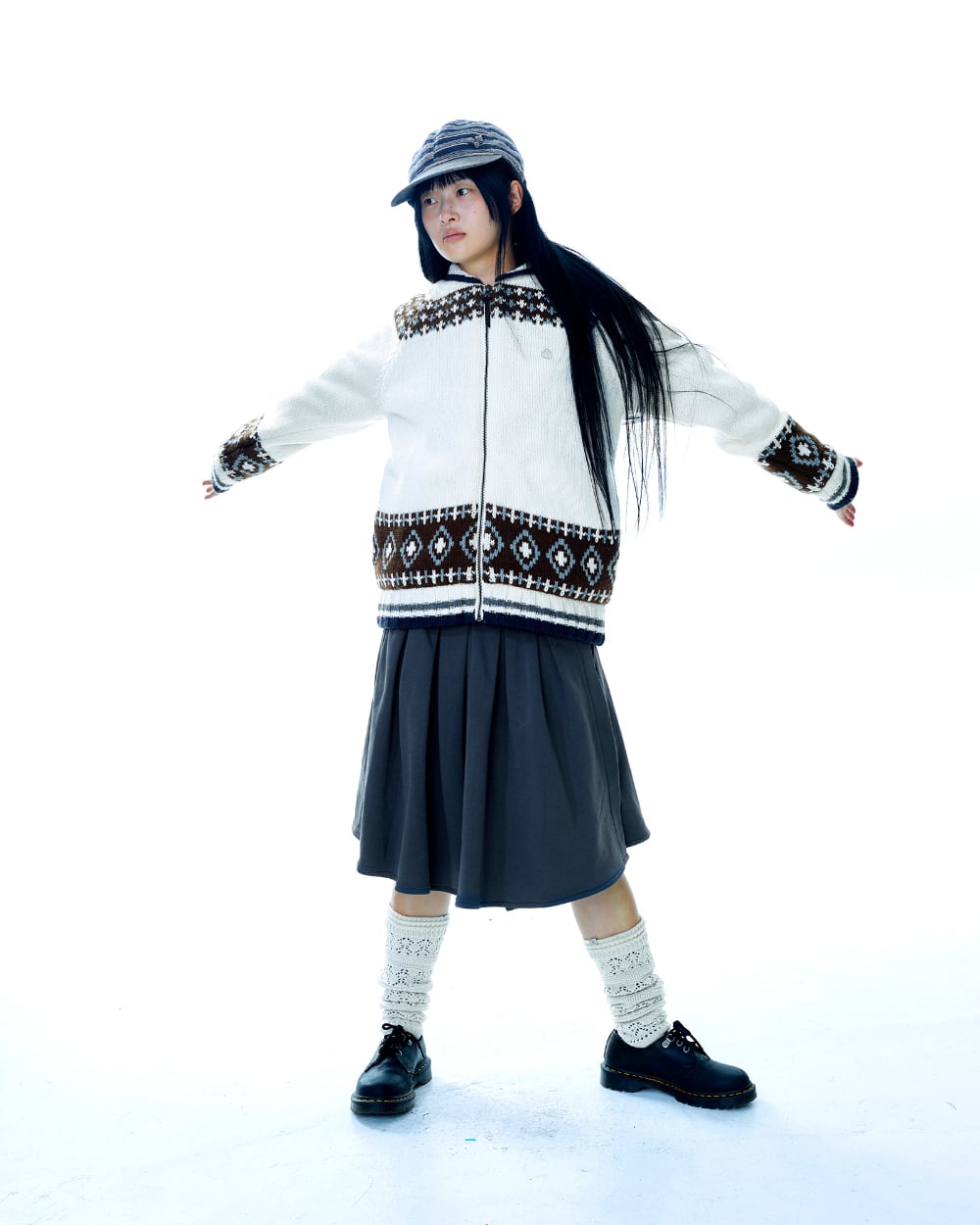 トップス coyseio MOSSY COWICHAN KNIT JACKET COYSEIO] MOSSY COWICHAN KNIT JACKET IVORY 正規品 韓国ブランド 韓国