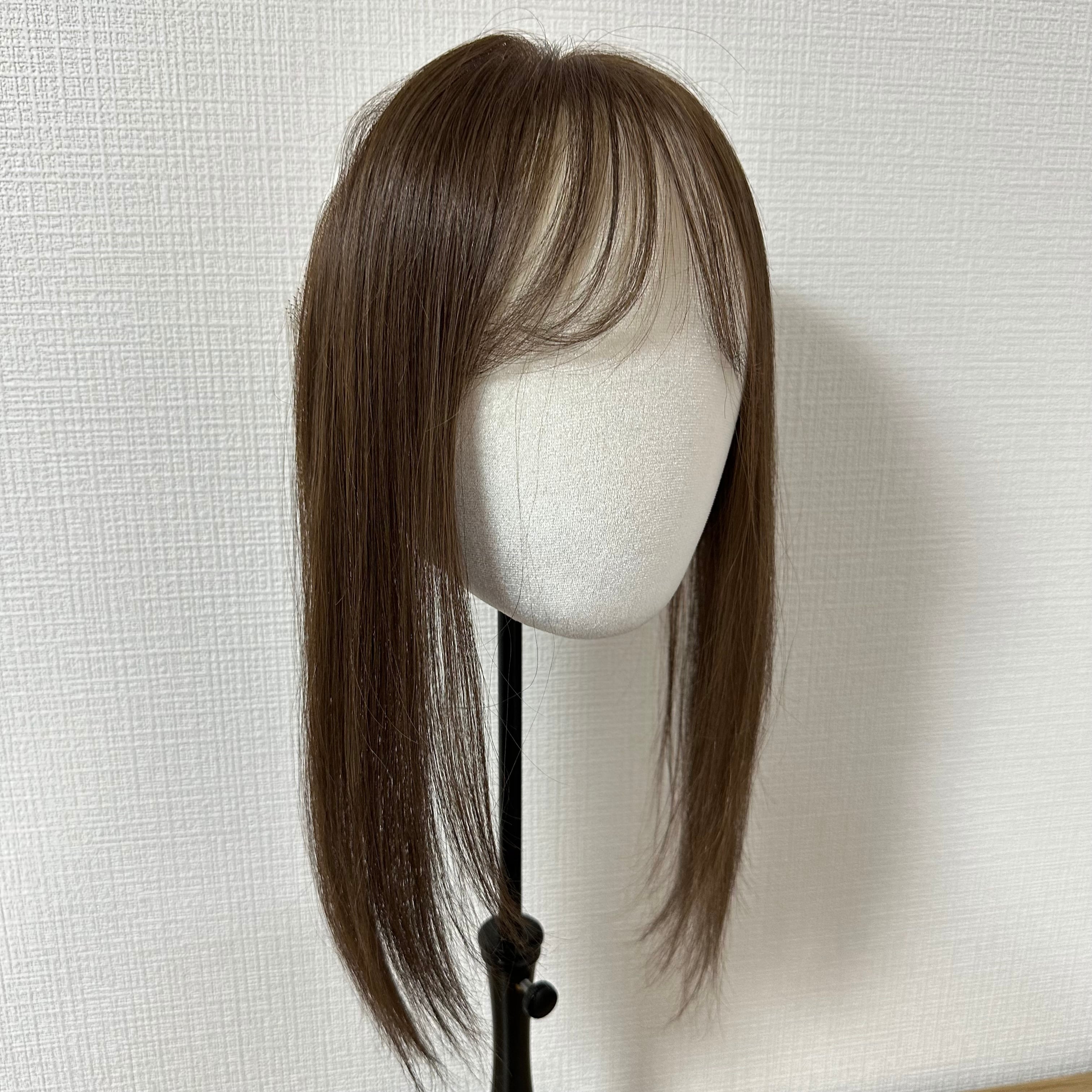 生え際ウィッグ シースルー前髪/前髪なし レースタイプ部分ウィッグ