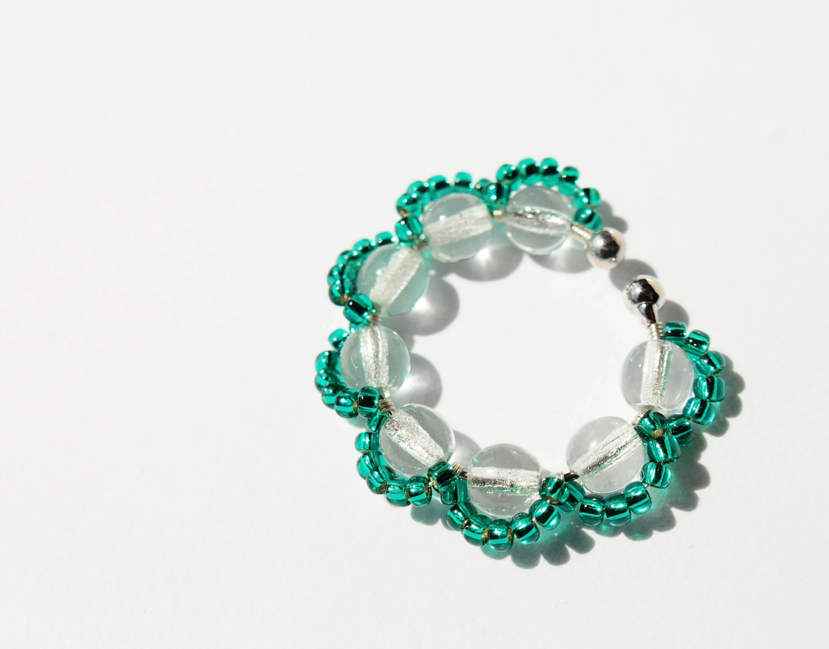 <Rollo~イロヅクビジュー~>イヤーカフ『 Toumei × Emerald 』