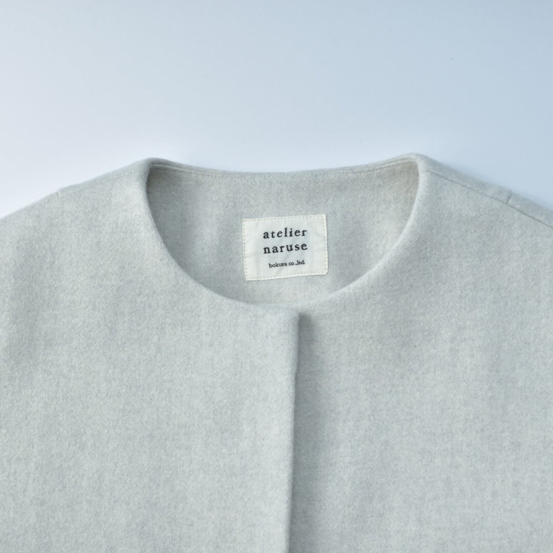 atelier naruse アトリエナルセ ウールコクーンジャケット・オートミール【送料無料】