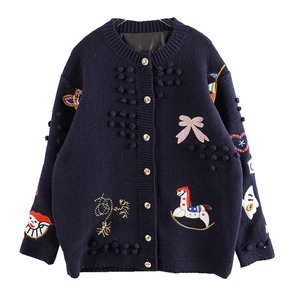 刺繍入りニットジャケット SU1028