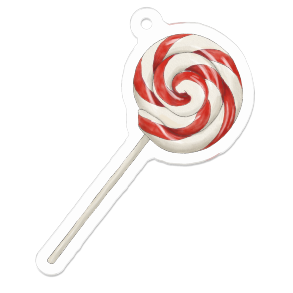 赤いキャンディのアクリルキーホルダー 絵描きのraddieyのお店