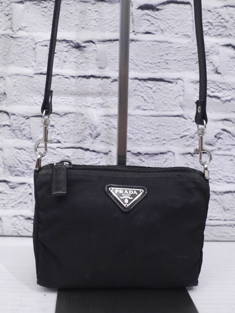 美品】 PRADA プラダ テスート ナイロンxレザー クロスボディ ミニ