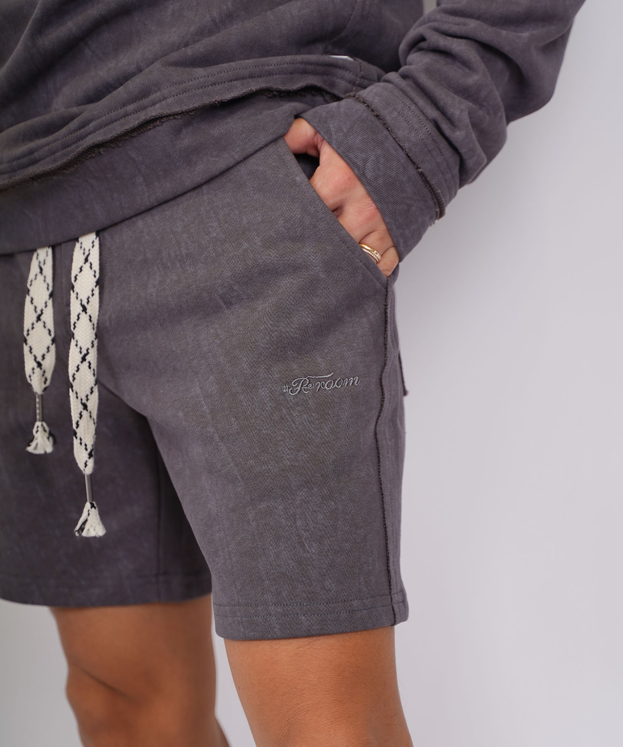【#Re:room】VINTAGE WASHED PIGMENT SWEAT SHORTS［REP244］