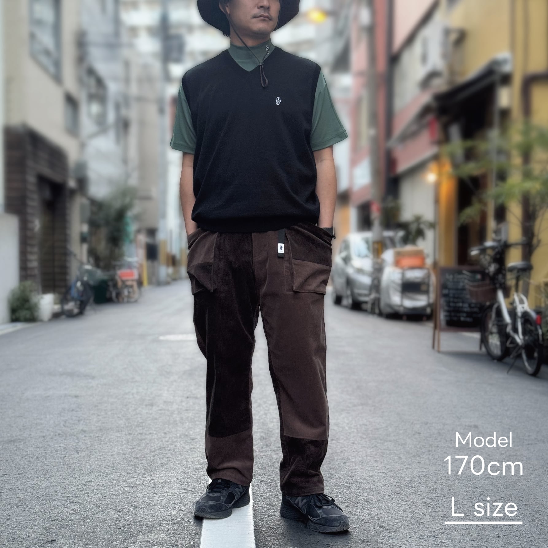 SWITCHING PATTERN CORDUROY PANTS -OFF-WHITE- | 8G SHOOT WEBSTORE
