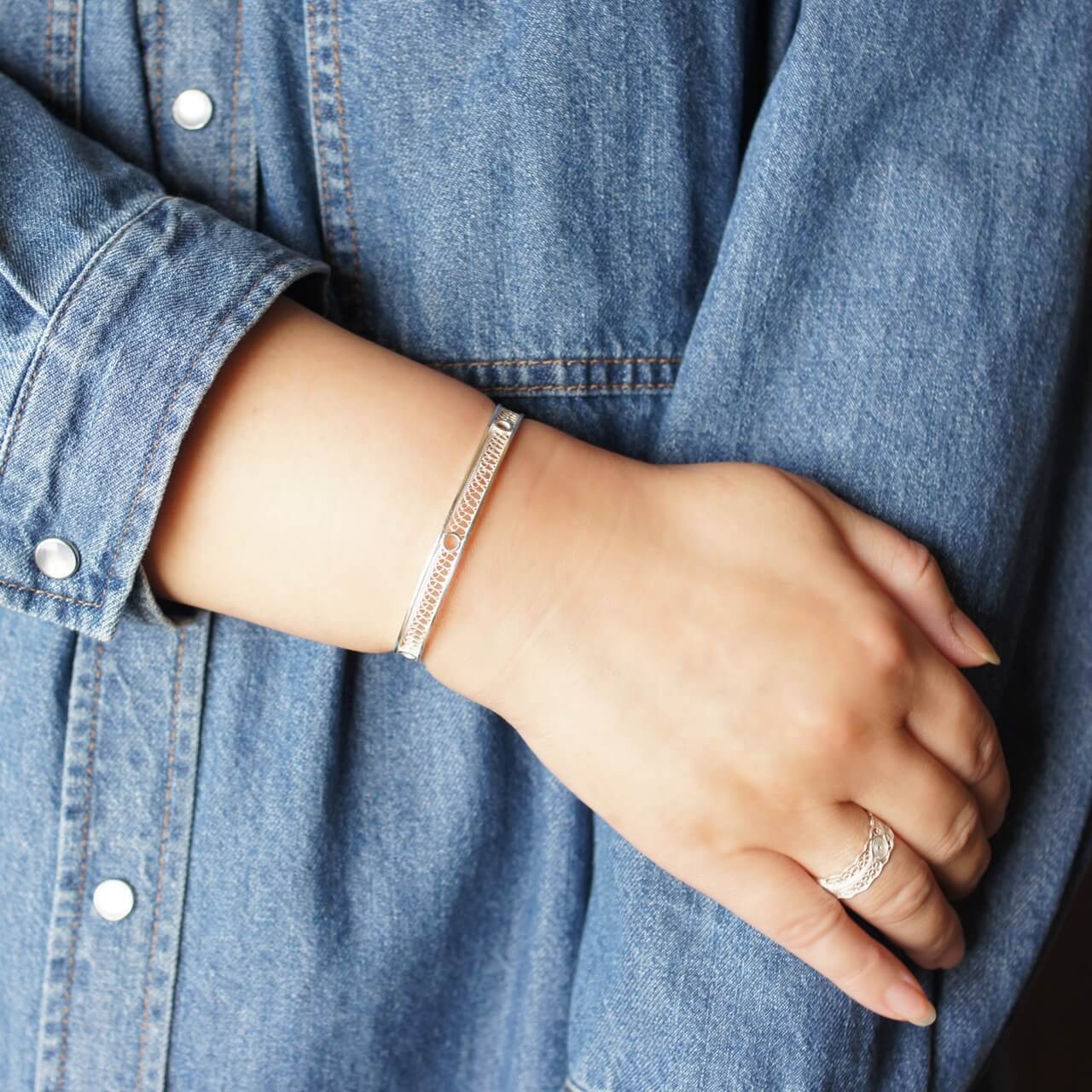 フォーサークル バングル / 銀線細工 | マルタフィリグリー フォーサークル バングル / 銀線細工 | マルタフィリグリー