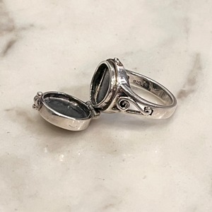 vintage silver " moon & star " ring
