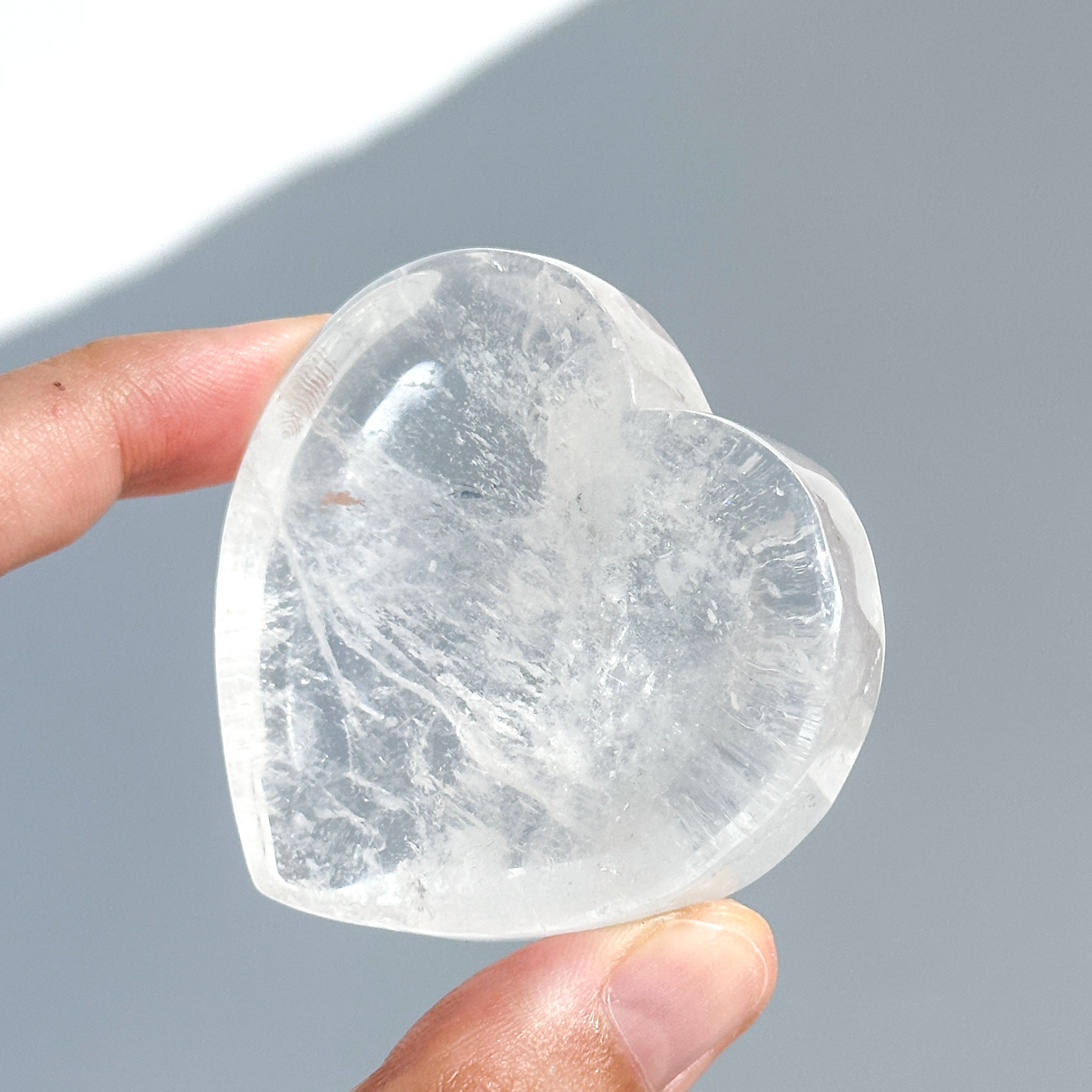 クリアクォーツハート型のうつわ 52◇ Clear Quartz ◇ 天然石・鉱物