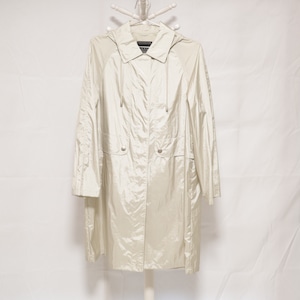Nylon Coat with Hood Off White