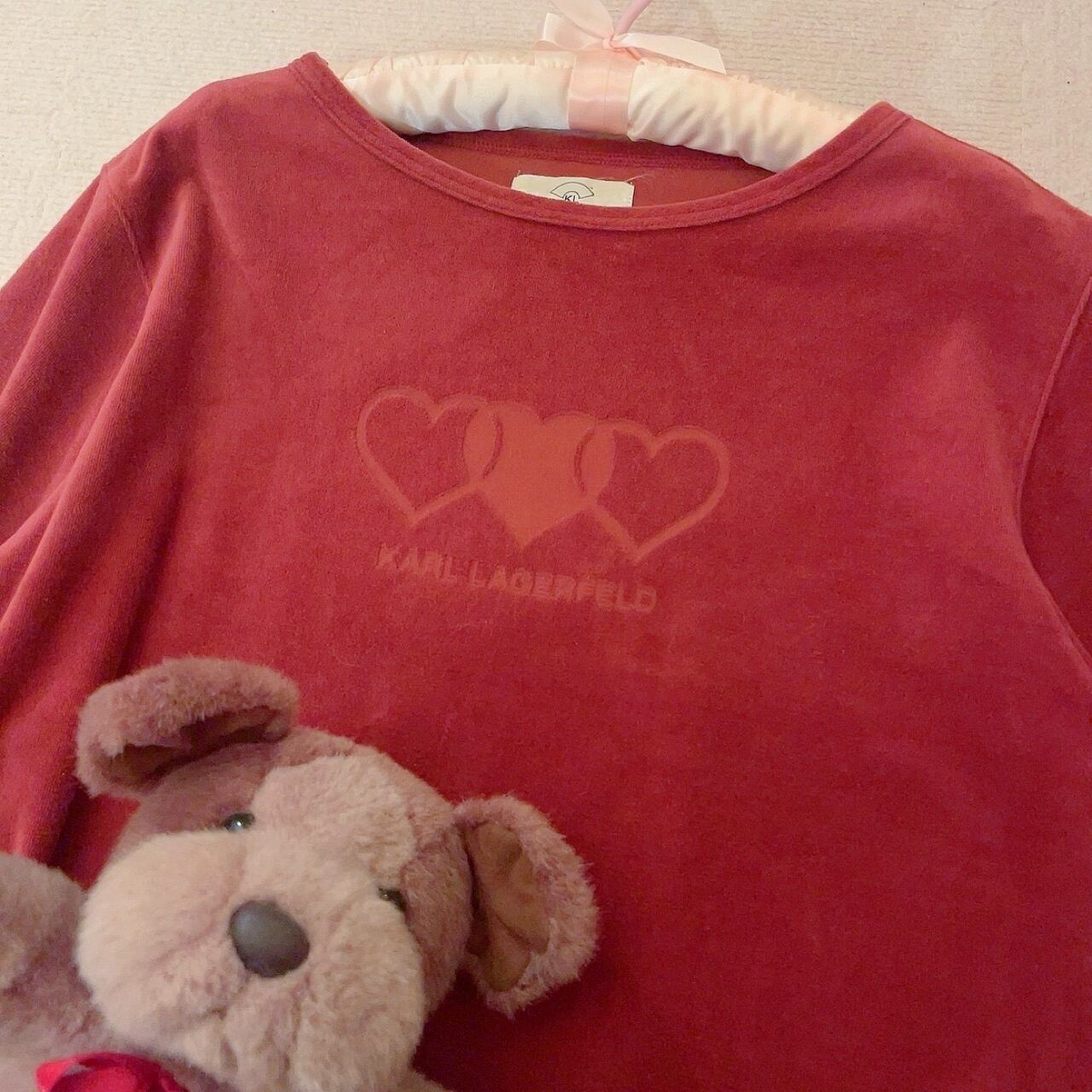 red heart velours one-piece