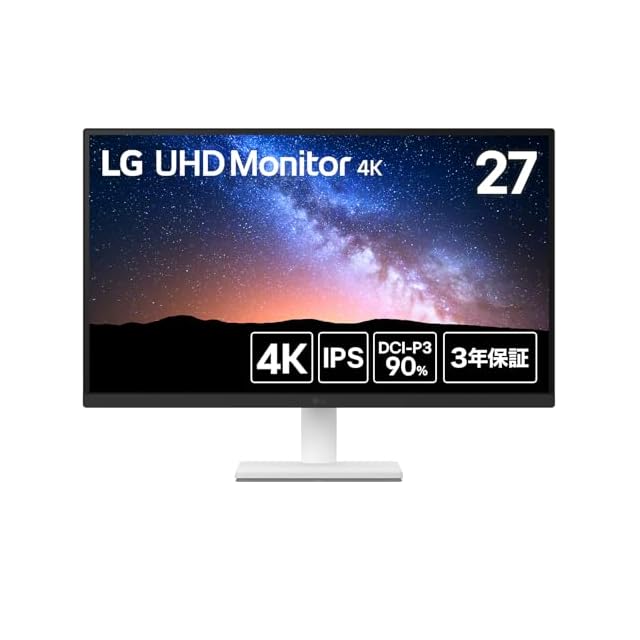 LG モニター ディスプレイ 27UP600K-W 27インチ/4K(3840×2160)/IPS/DCI
