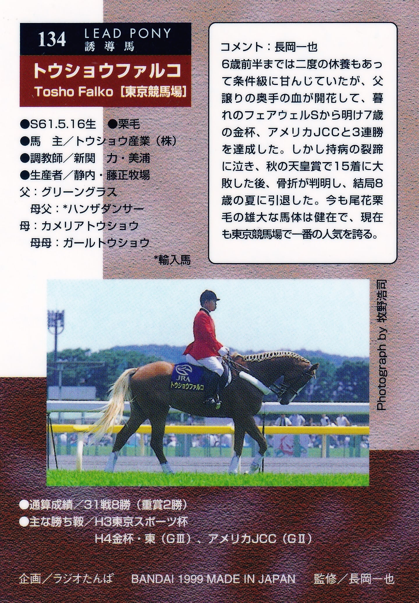 競馬カード1999年2000年武豊ラジオたんぱバンダイ