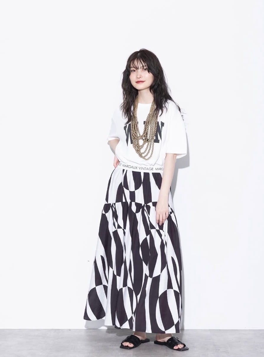 MARGAUX VINTAGE 】ロゴウエストジオメトリックSK | valance 福井