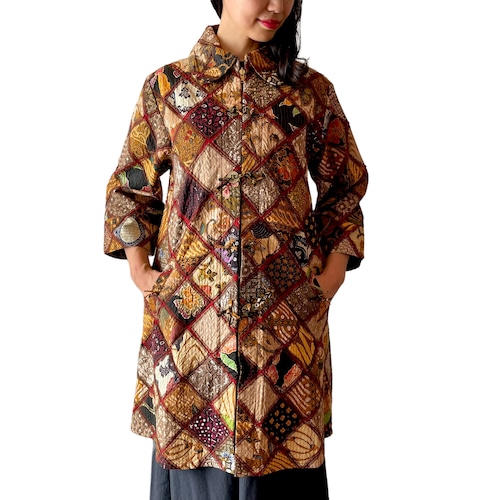 Batik パッチワークコート