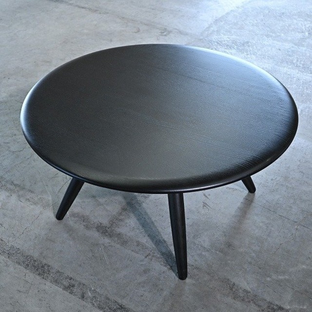 Ritzwell 37万「MO TABLE」a サイドテーブル オーク無垢材 宮本 晋作 モーテーブル リッツウェル 円形 高級 グッドデザイン賞 径800mm【中古家具/中古インテリア/USED家具ユーズド家具/リサイクル】