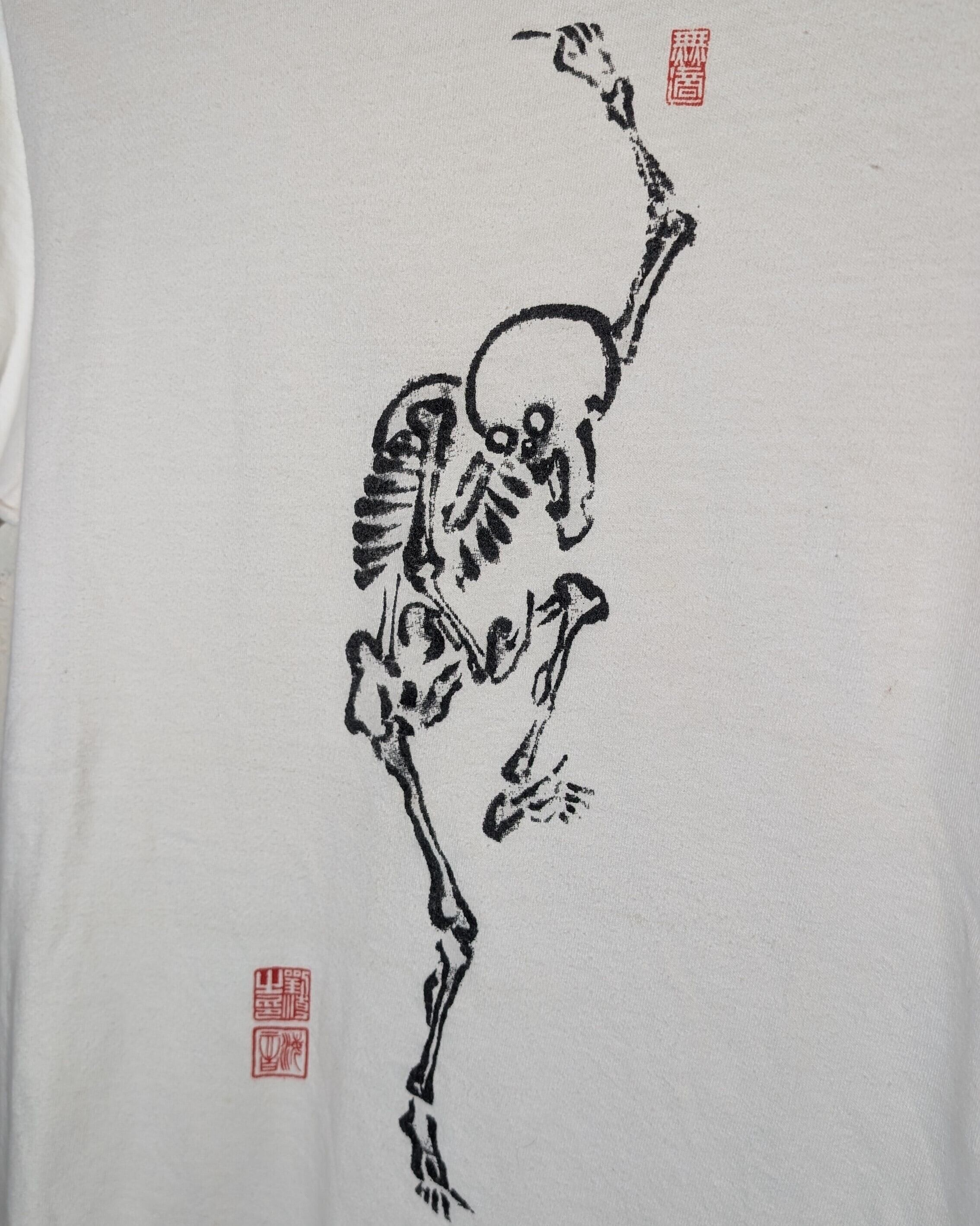SPECIAL フェード 90s 田能村直入 スカル Tシャツ L 80s HANES 田能村直入「骸骨踊」アートTシャツ BOSS002 | owatteruman shop