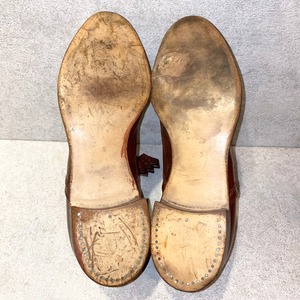 vintage 1960’s french brown leather shoes