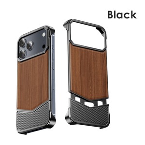 ◆iPhone 17Pro/17Pro Max◆ Wood &Aluminum Slide Phone Cover / ウッド & アルミニウム スライド スマホケース