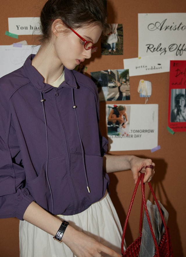 nylon blouson(purple)