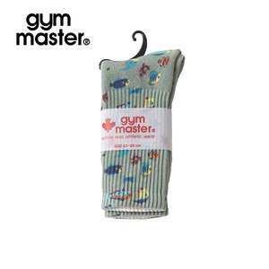 gym master ハッピーペイント クルーソックス 総柄 靴下 レディース メンズ 23-25cm 25-27cm カラフル アニマル レスラー おしゃれ かわいい フェス キャンプ プレゼント ギフト G857329 FISH