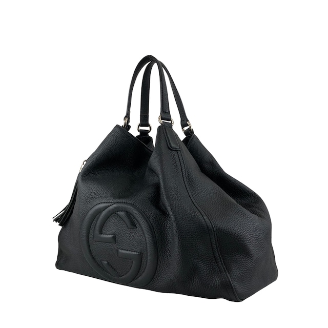 GUCCI グッチ ソーホー ショルダーバッグ ブラック タッセル レザー ホーボーバッグ vintage ヴィンテージ オールド p2pw3n